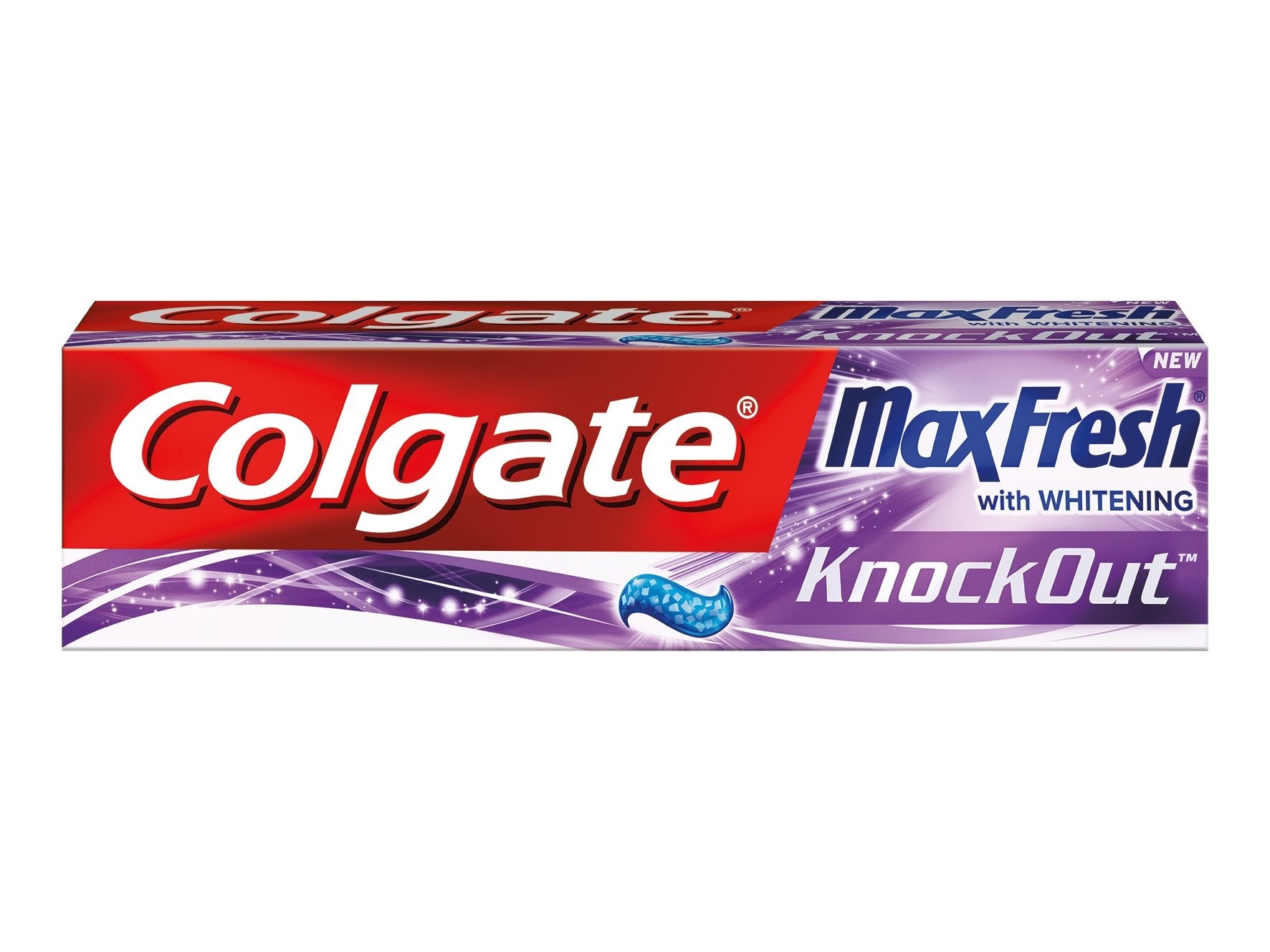 Colgate MaxFresh en tubo, frescura duradera y control del mal aliento tras las comidas.