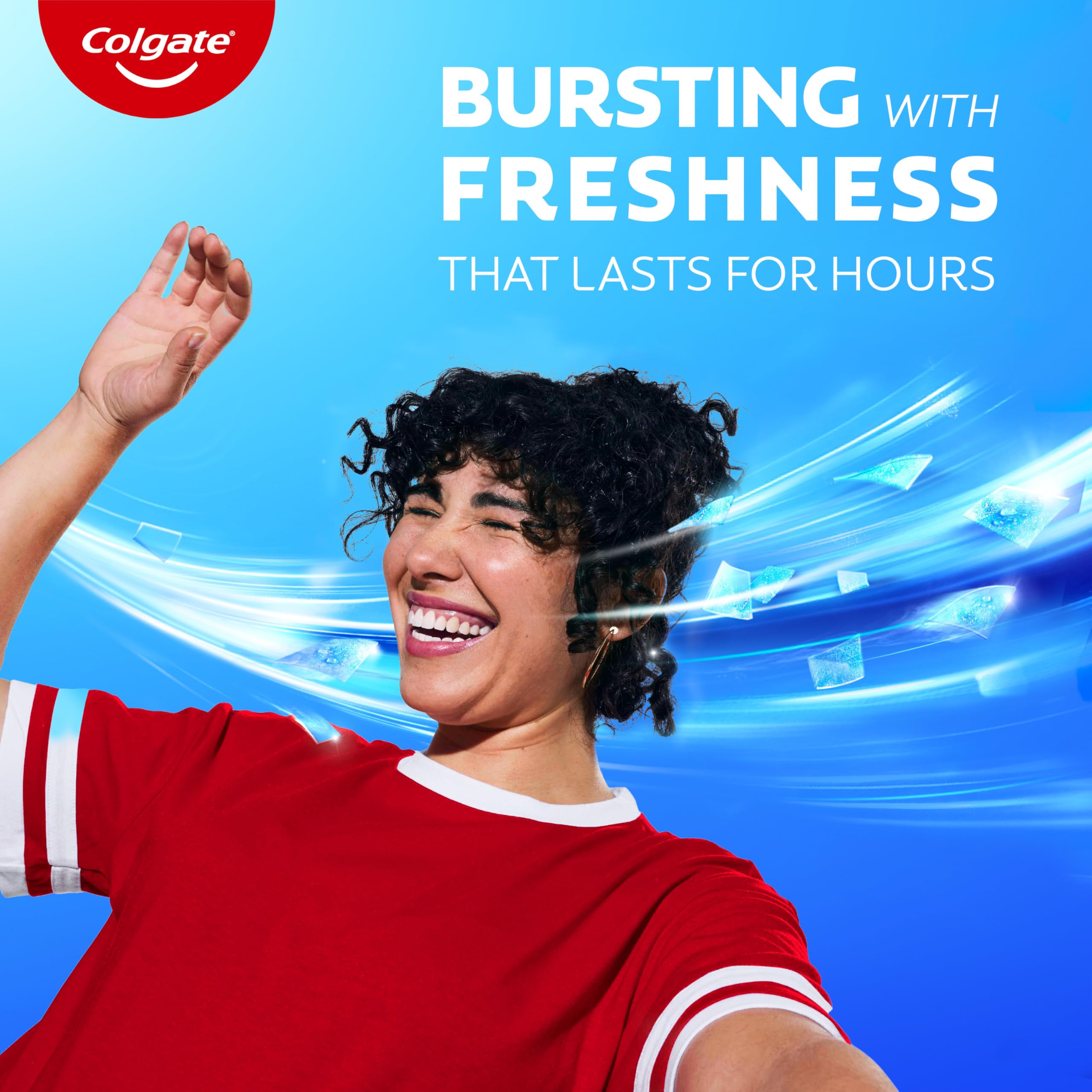 Colgate MaxFresh Ultrafreeze ofrece enfriamiento duradero durante el cepillado.