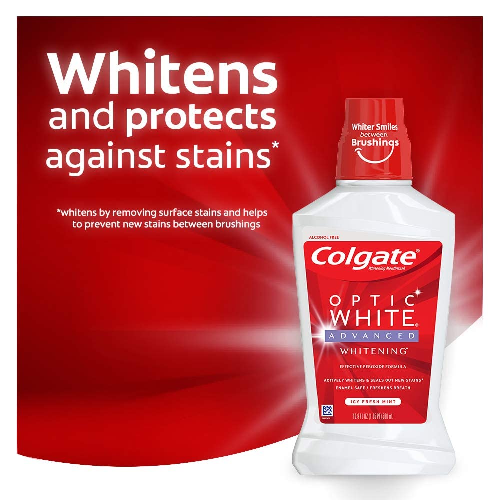 Colgate Mw Optic White, enjuague bucal para un aliento fresco