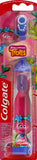 Colgate Kids Trolls, cabeza oscilante en acción, limpieza suave para dientes infantiles.