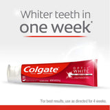 Colgate Optic White blanqueamiento seguro para esmalte durante el cepillado.