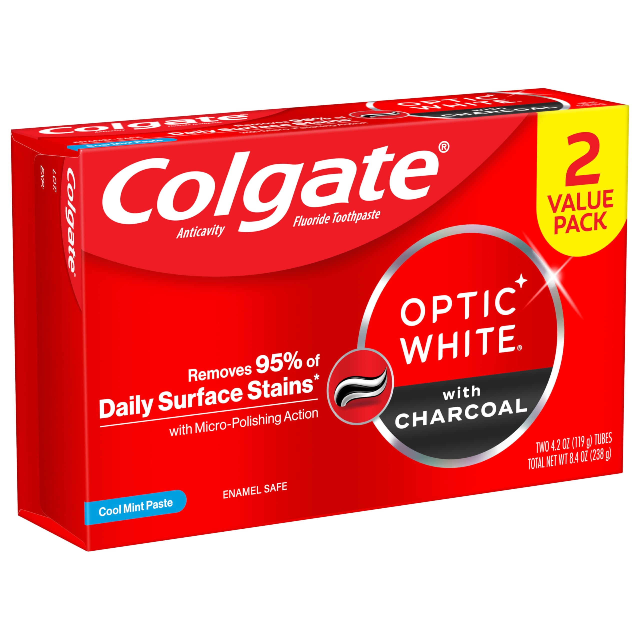 Colgate Optic White Charcoal: ayuda a reducir manchas con cepillado regular