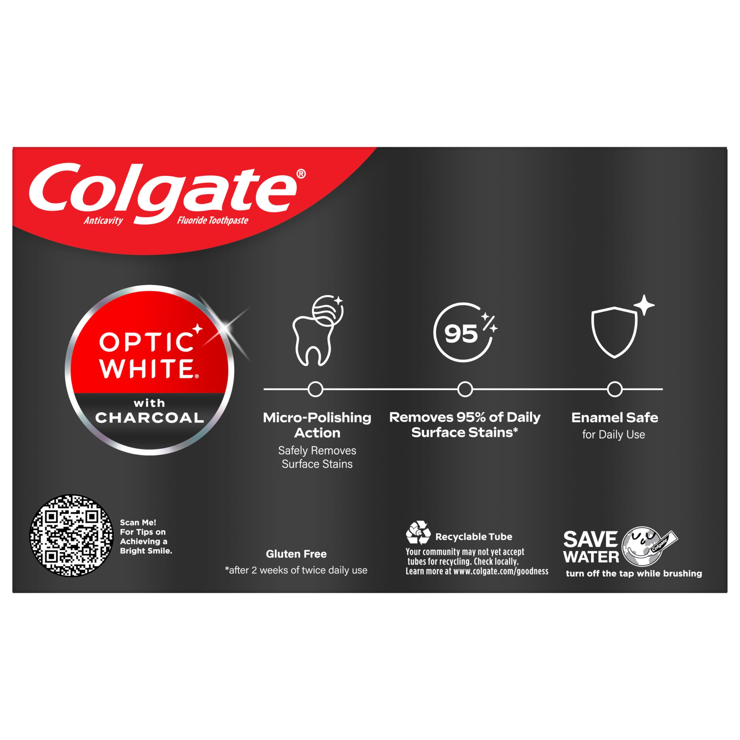 Colgate Optic White Charcoal: limpieza diaria con sabor a menta