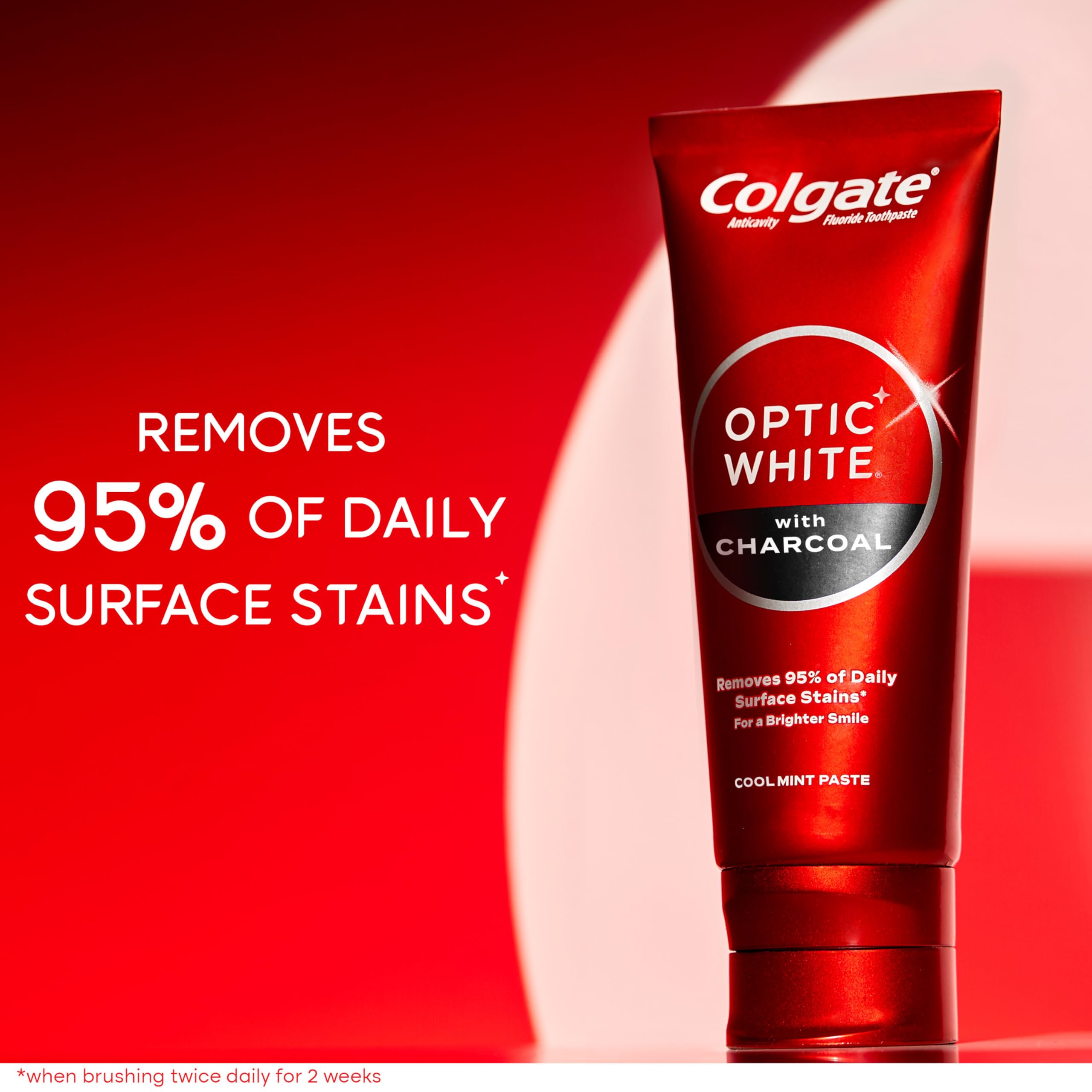 Colgate Optic White Charcoal: sonrisa más brillante tras el cepillado diario