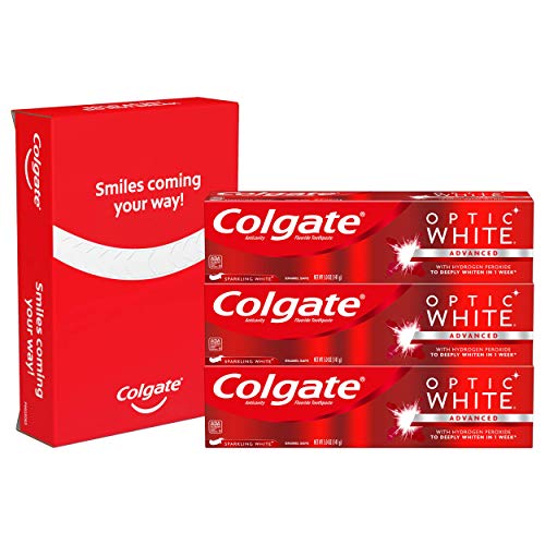 Colgate Optic White tubo pasta dientes mentolada para uso diario.