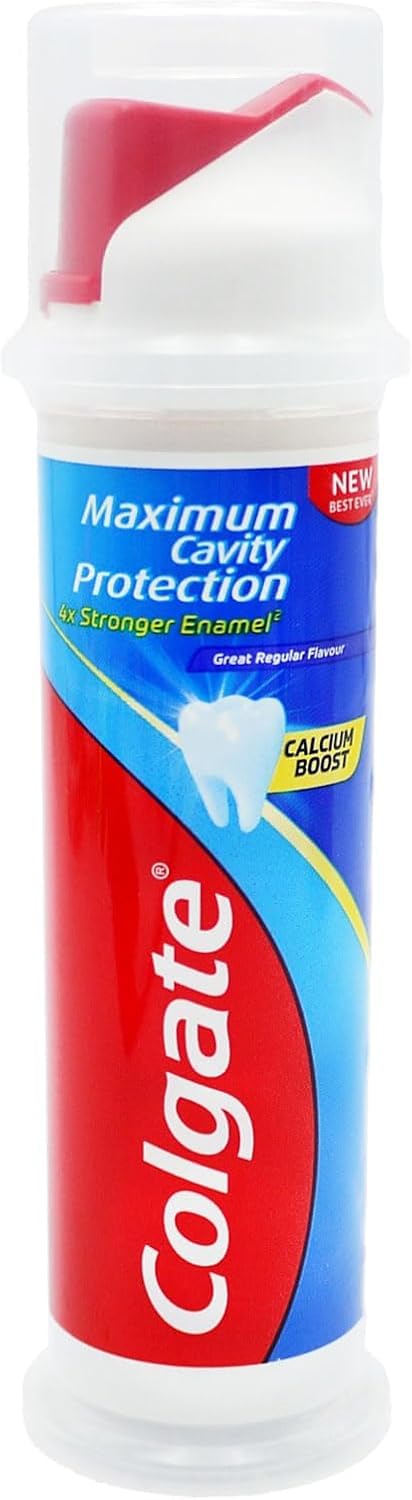 Colgate pasta dental 100ml con bomba, protección diaria y frescura duradera.