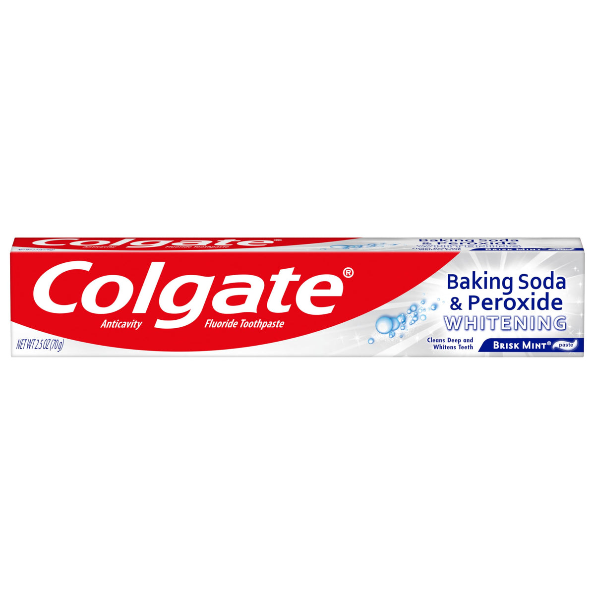 Pasta dental Colgate bicarbonato y peróxido en tubo para limpieza profunda