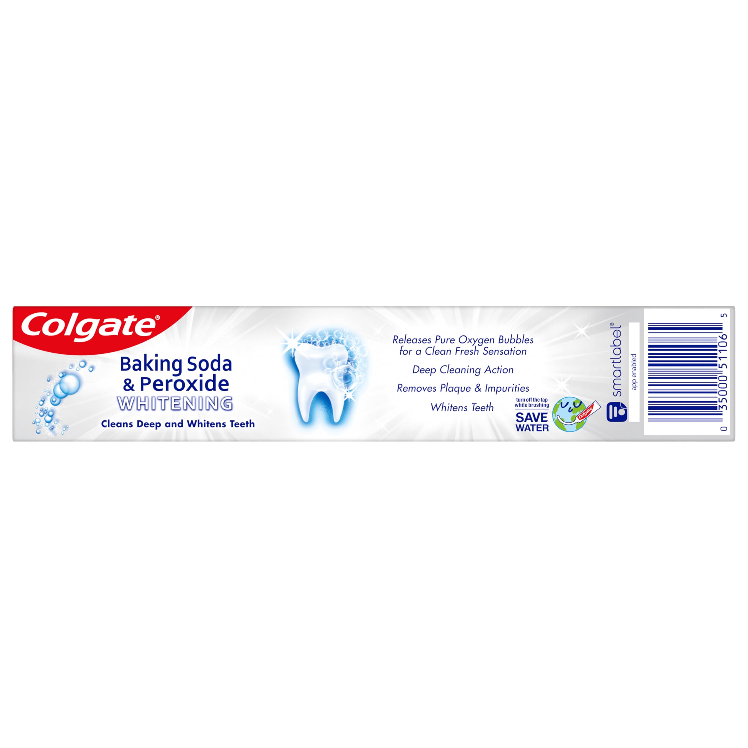 Pasta Colgate blanqueadora con bicarbonato para dientes más blancos