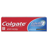 Colgate pasta dental protección contra caries, sabor regular, ideal para uso diario y viaje.