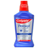 Colgate Peroxyl botella-500ml: enjuague suave para la higiene diaria bucal.