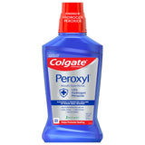 Colgate Peroxyl etiqueta-detalle: información clara de composición y uso recomendado.