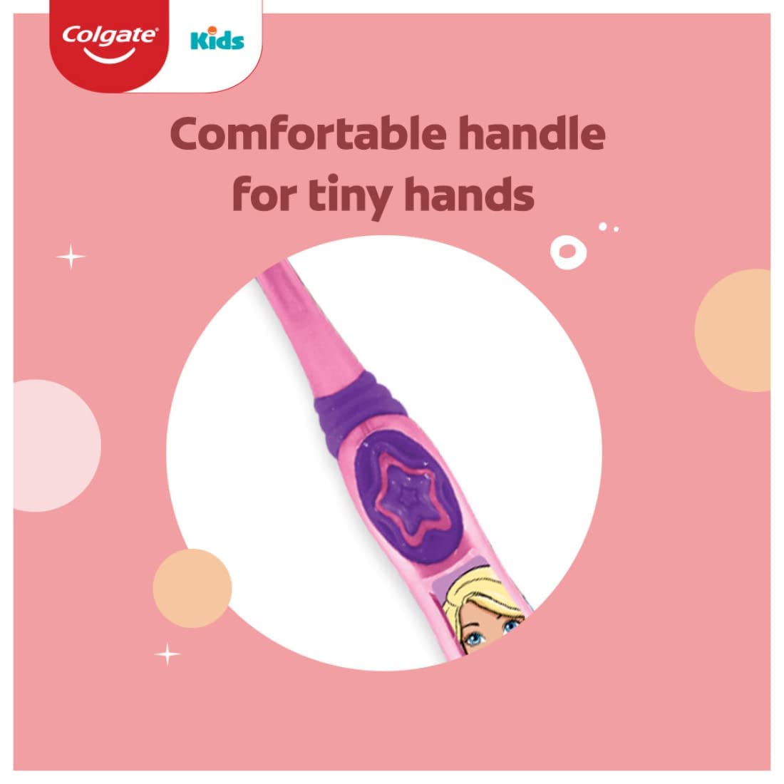 Colgate Sirena agarre ergonómico para un cepillado cómodo.