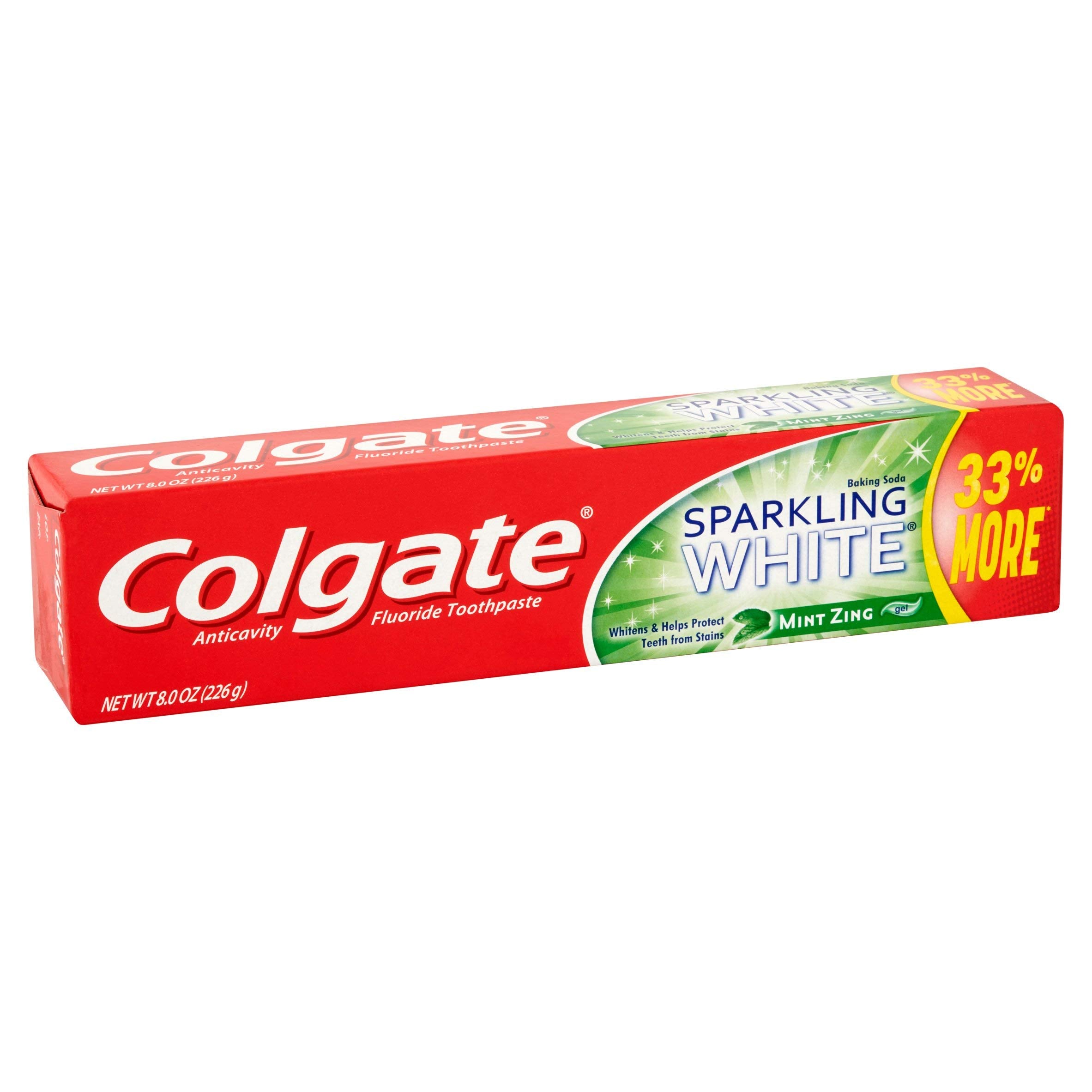Colgate Sparkling Mint: tubo de pasta para eliminar manchas y blanquear los dientes.