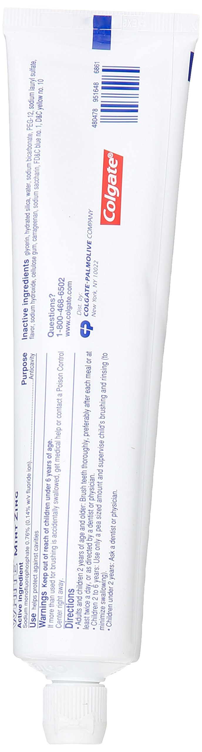 Colgate Sparkling White: aceites de menta natural para sabor fresco.