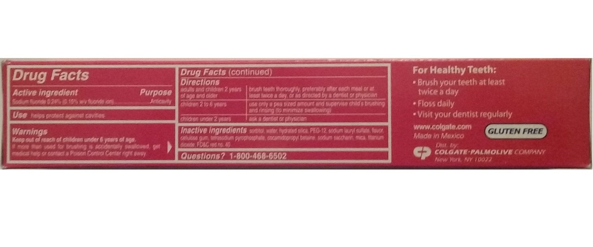 Empaque de Colgate Cinnamint, muestra el diseño para la rutina diaria de cepillado.