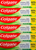 Colgate Sparkling White envase, menta fresca para una limpieza diaria