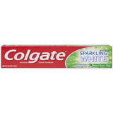 Colgate Sparkling White: tubo de pasta dental con sabor a menta para blanqueamiento suave.