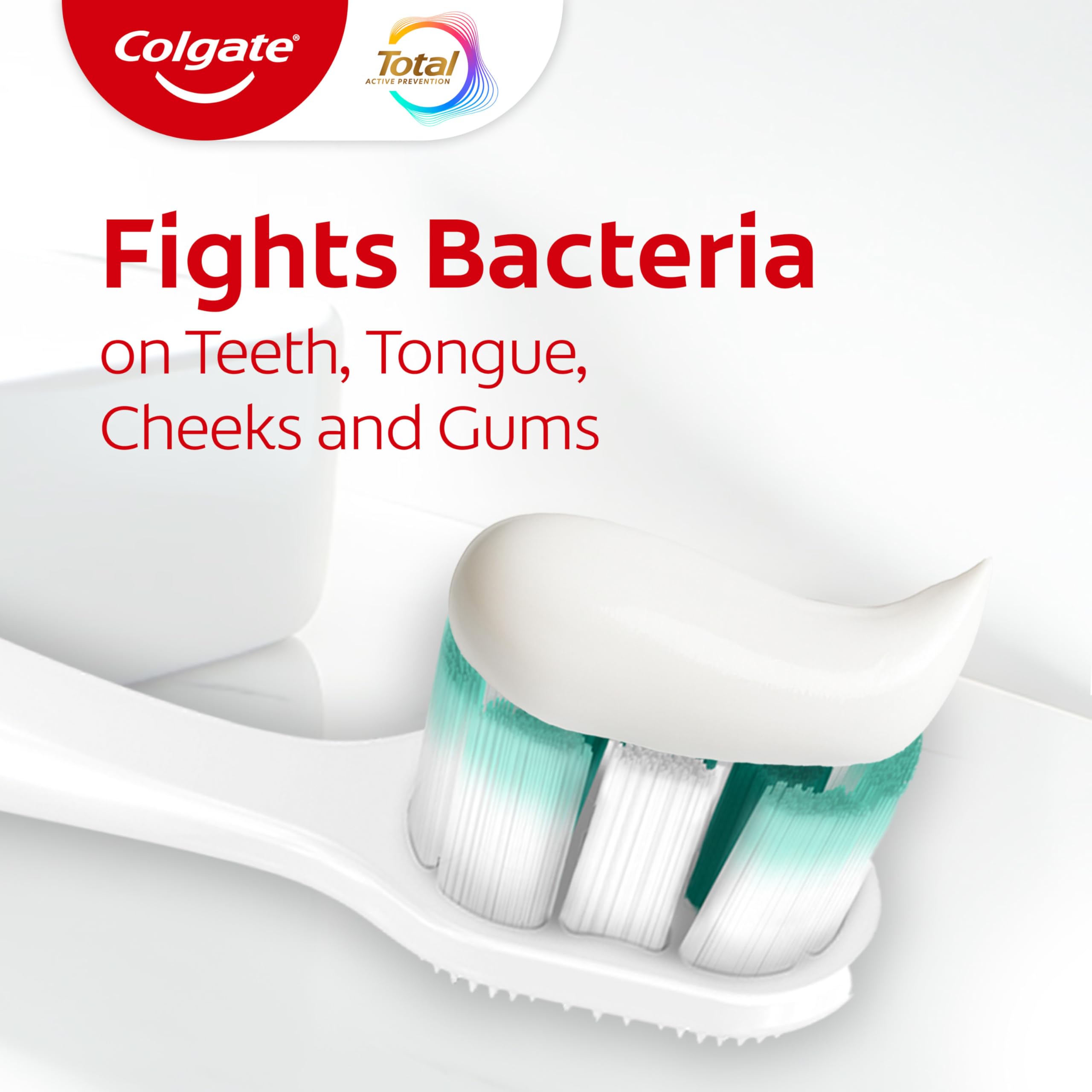 Colgate Total Prevención Activa Clean Mint, tubo de pasta, sabor mentolado con notas cálidas y especiadas.