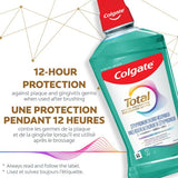 Colgate Total Advanced Pro-Shield enjuague bucal, sabor fresco, ideal después de comer.