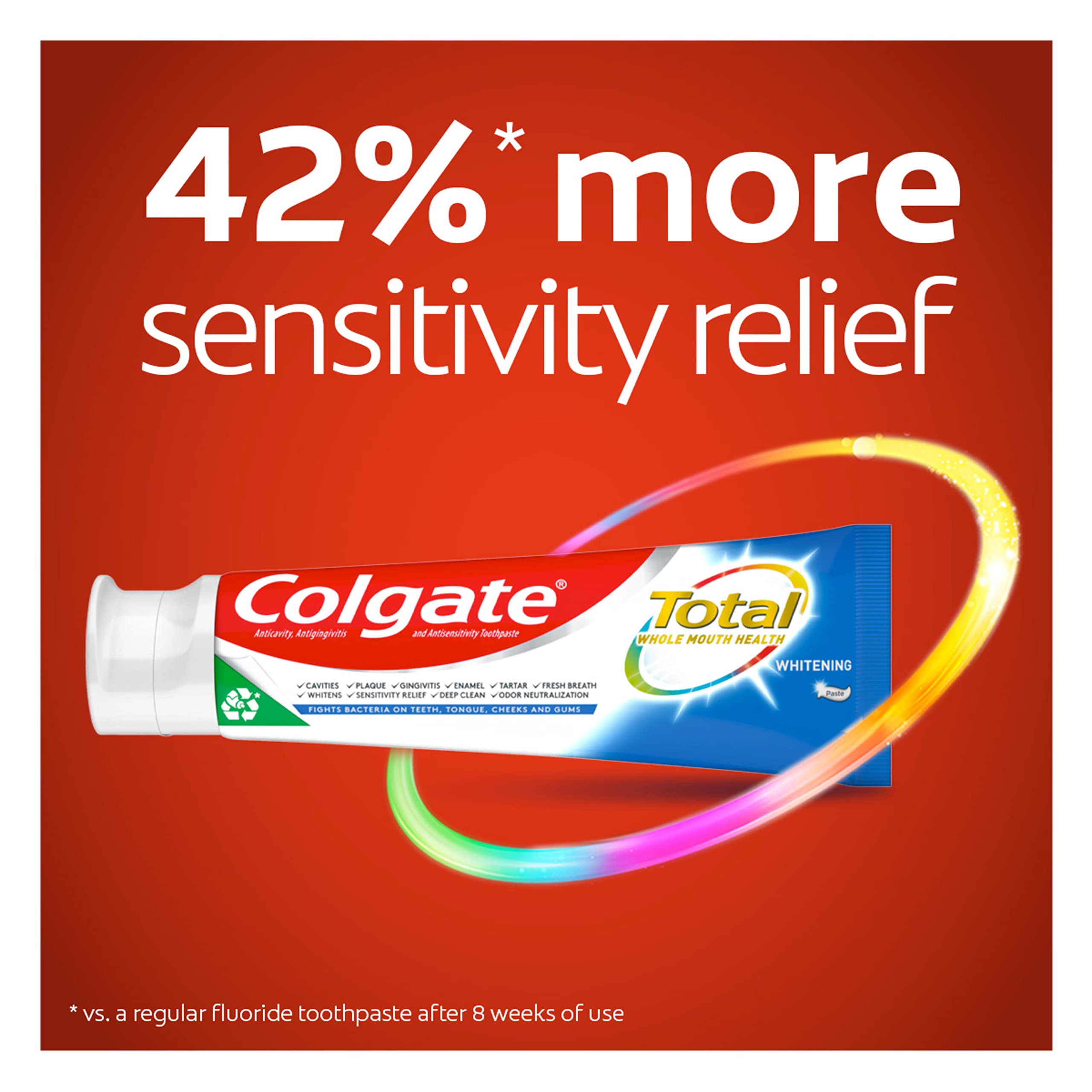 Colgate Total, alivio de sensibilidad para cepillado cómodo