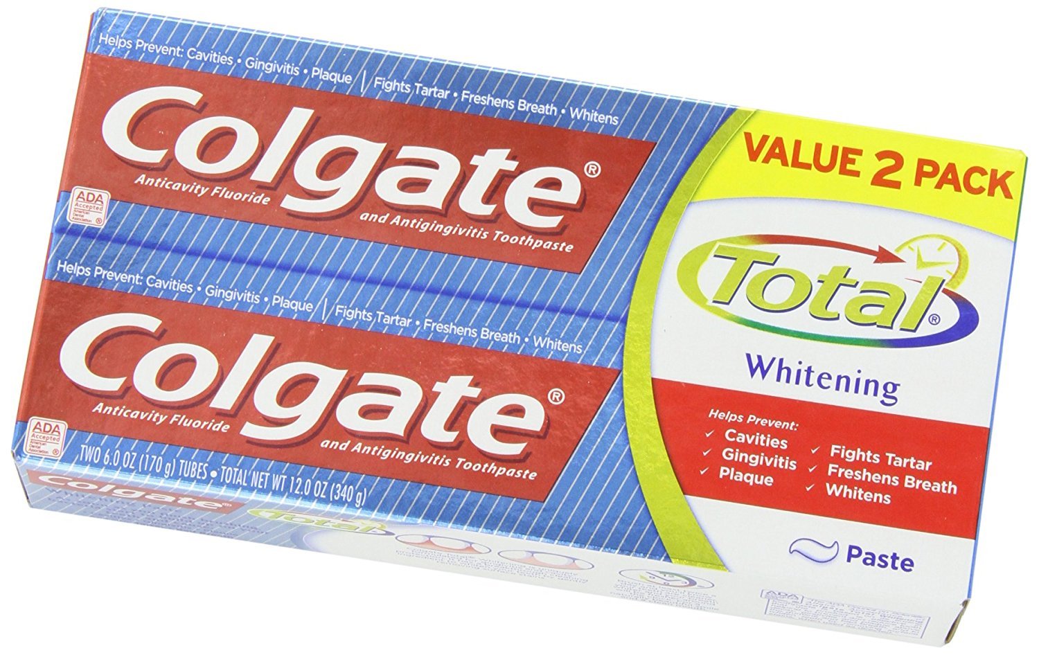 Colgate Total Blanqueadora, tubo 6 ideal para cuidado diario de la higiene bucal