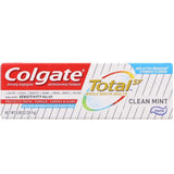 Colgate Total Clean Mint, empaque de 48 tubos, higiene bucal diaria y sensación fresca.