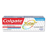 Pasta dental Colgate Total Clean MNT, en tubo, mantiene dientes limpios y frescos.