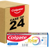 Colgate Total crema dental blanqueadora para una sonrisa más blanca.