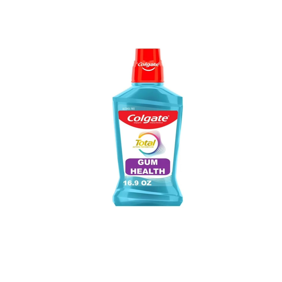 Colgate Total para Encías, botella de 500 mL en conjunto de 6, cuidado de encías y aliento fresco.