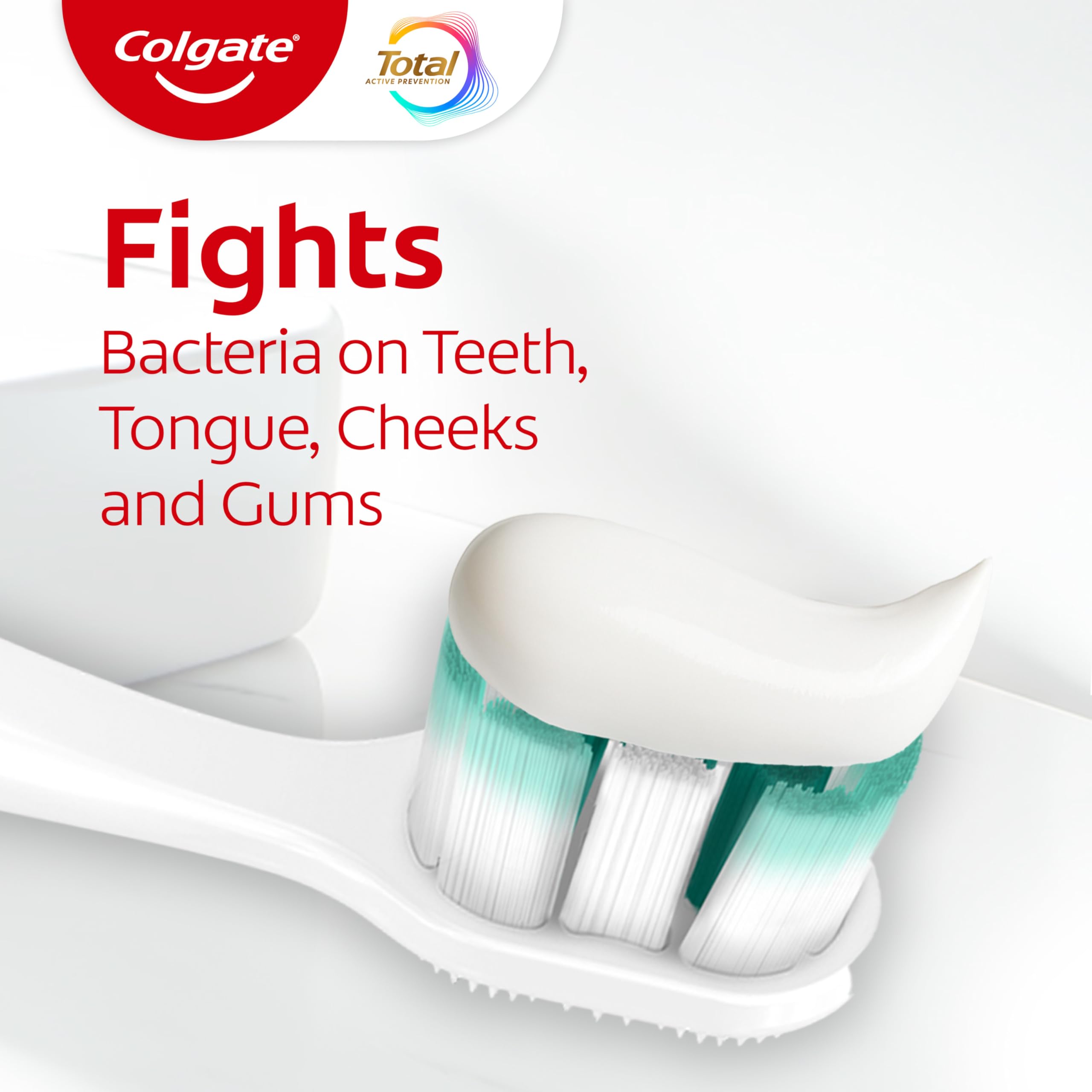 Colgate Total Fluoruro: fórmula con fluoruro para protección dental.