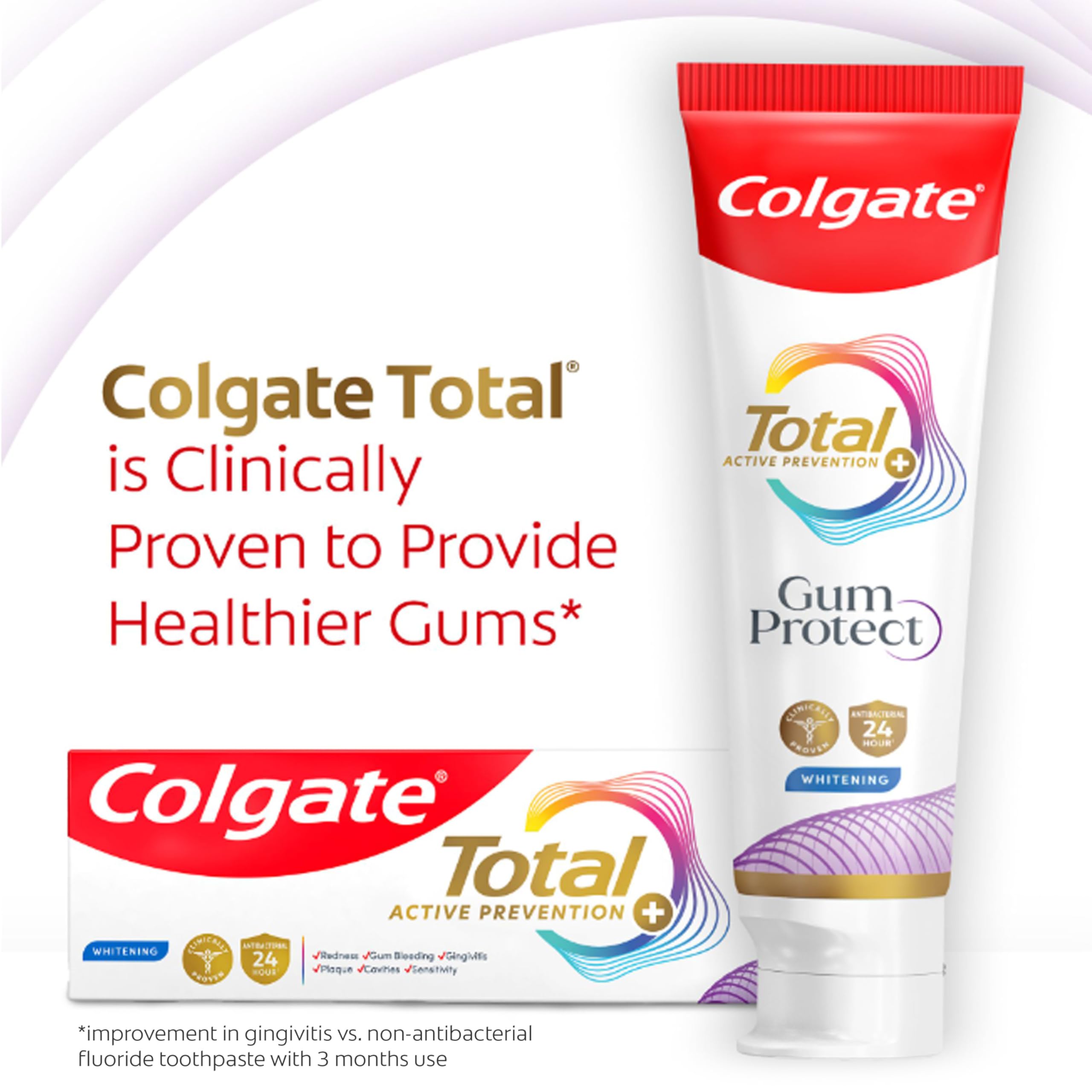 Colgate Total Frescura Duradera: aliento fresco por más tiempo.