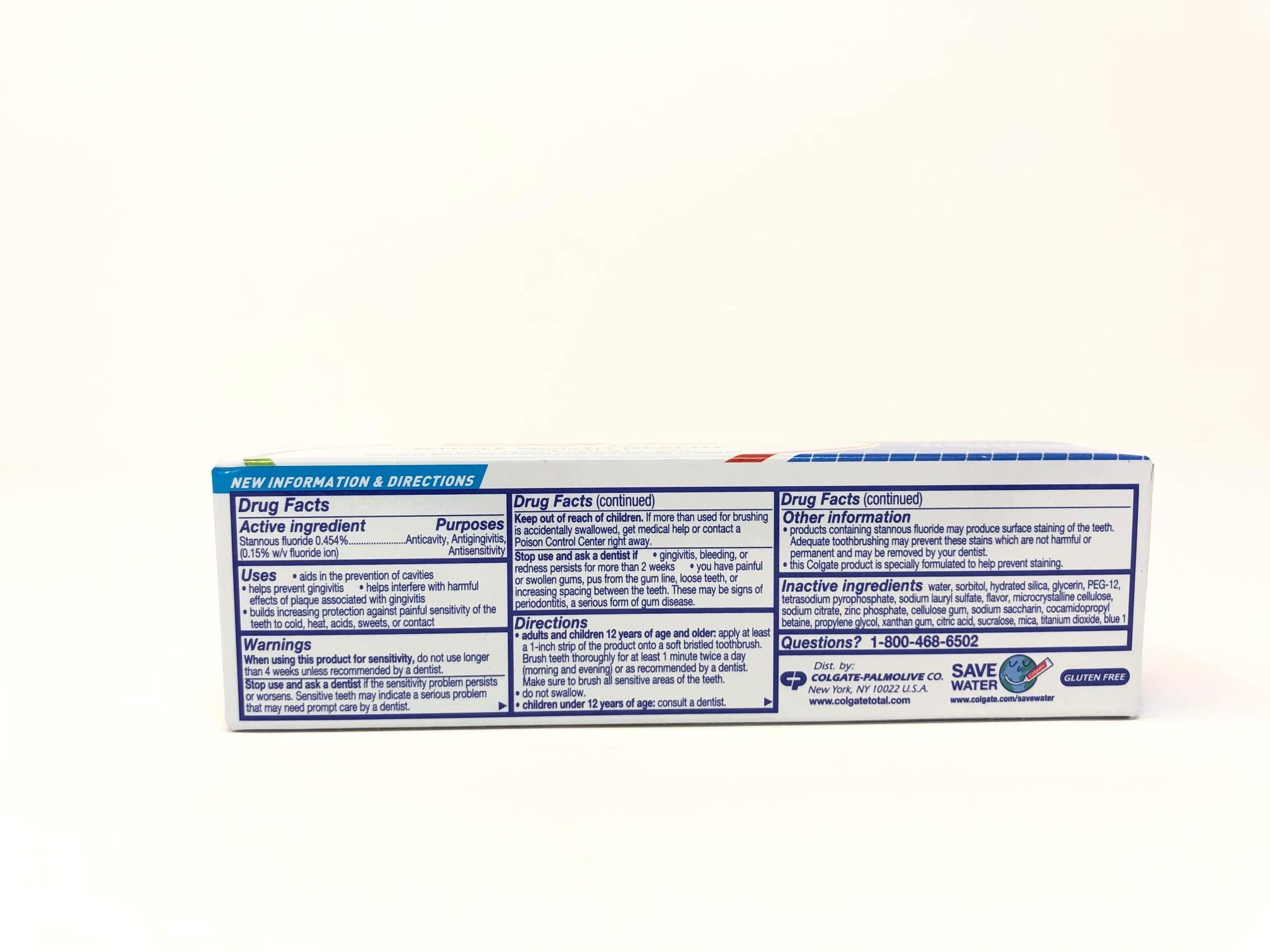 Muestra del efecto blanqueante de Colgate Total en dientes