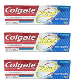 Colgate Total Blanqueante en empaque de 3, ideal para cuidado diario