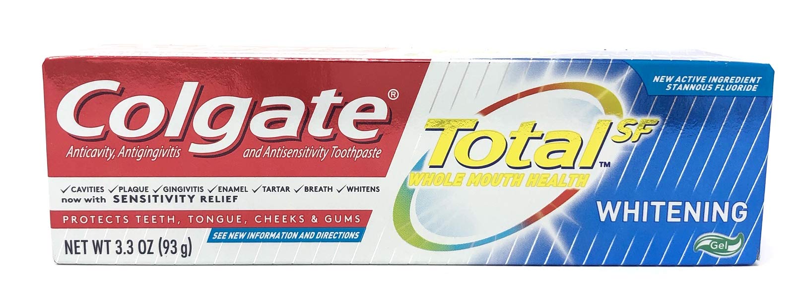 Tubo Colgate Total en primer plano, blanqueamiento suave para sonrisas brillantes