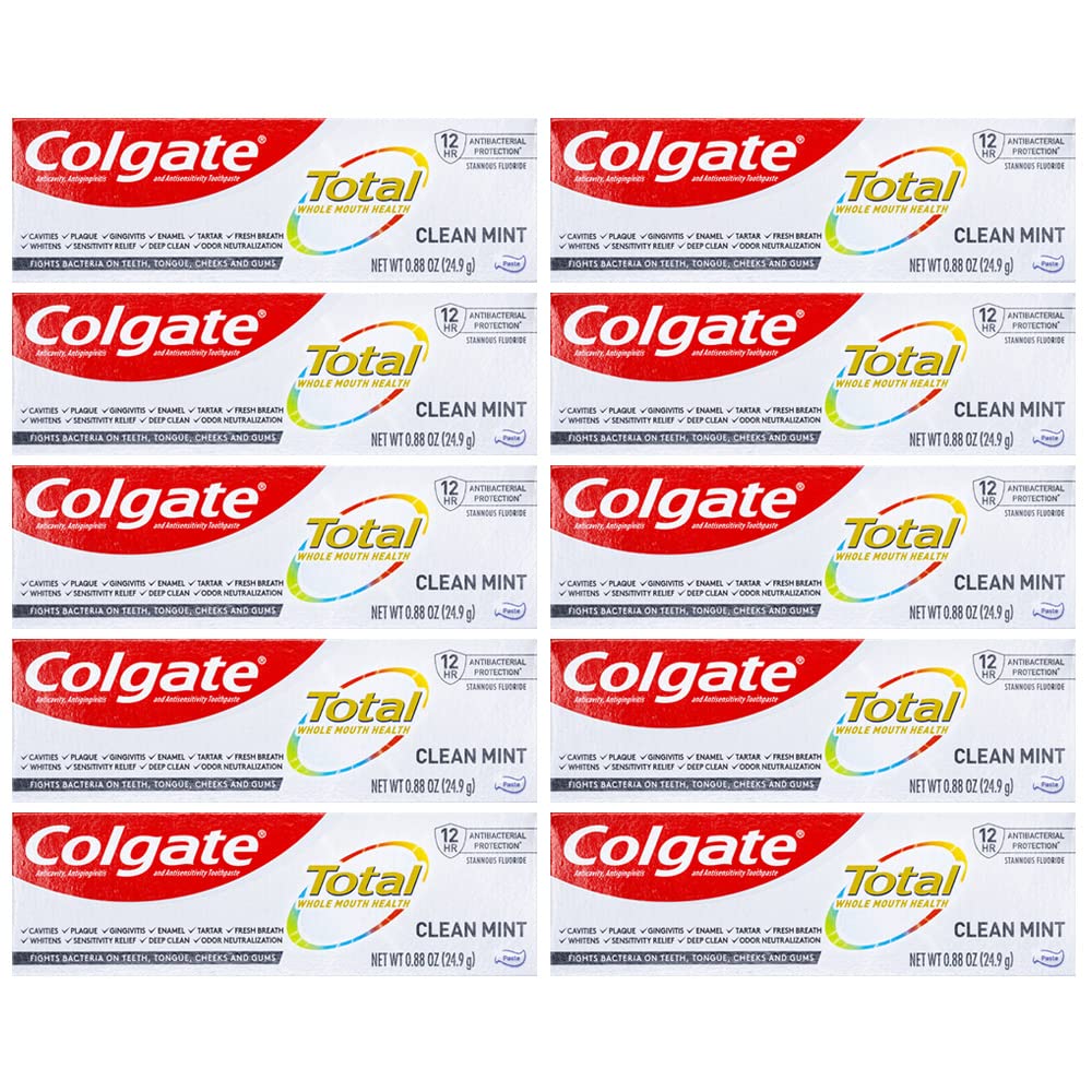 Pasta dental Colgate Total formato viaje para cepillado diario durante viajes.