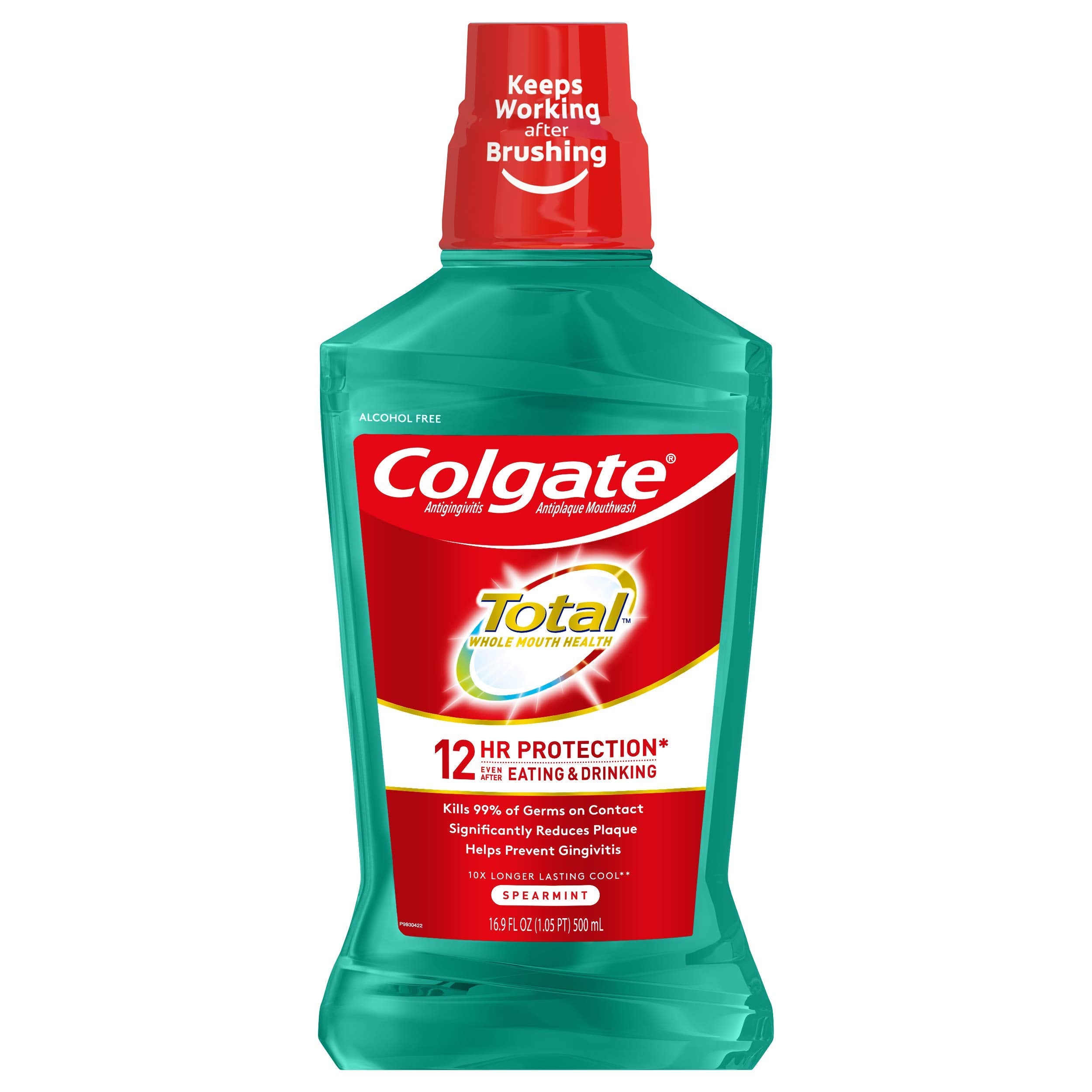 Colgate Total Pro-Shield enjuague bucal: botella de 500 ml para frescura duradera.