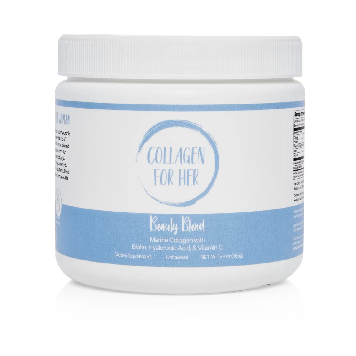 Collagen For Her: polvo de colágeno marino, ideal para mezclar en bebidas.