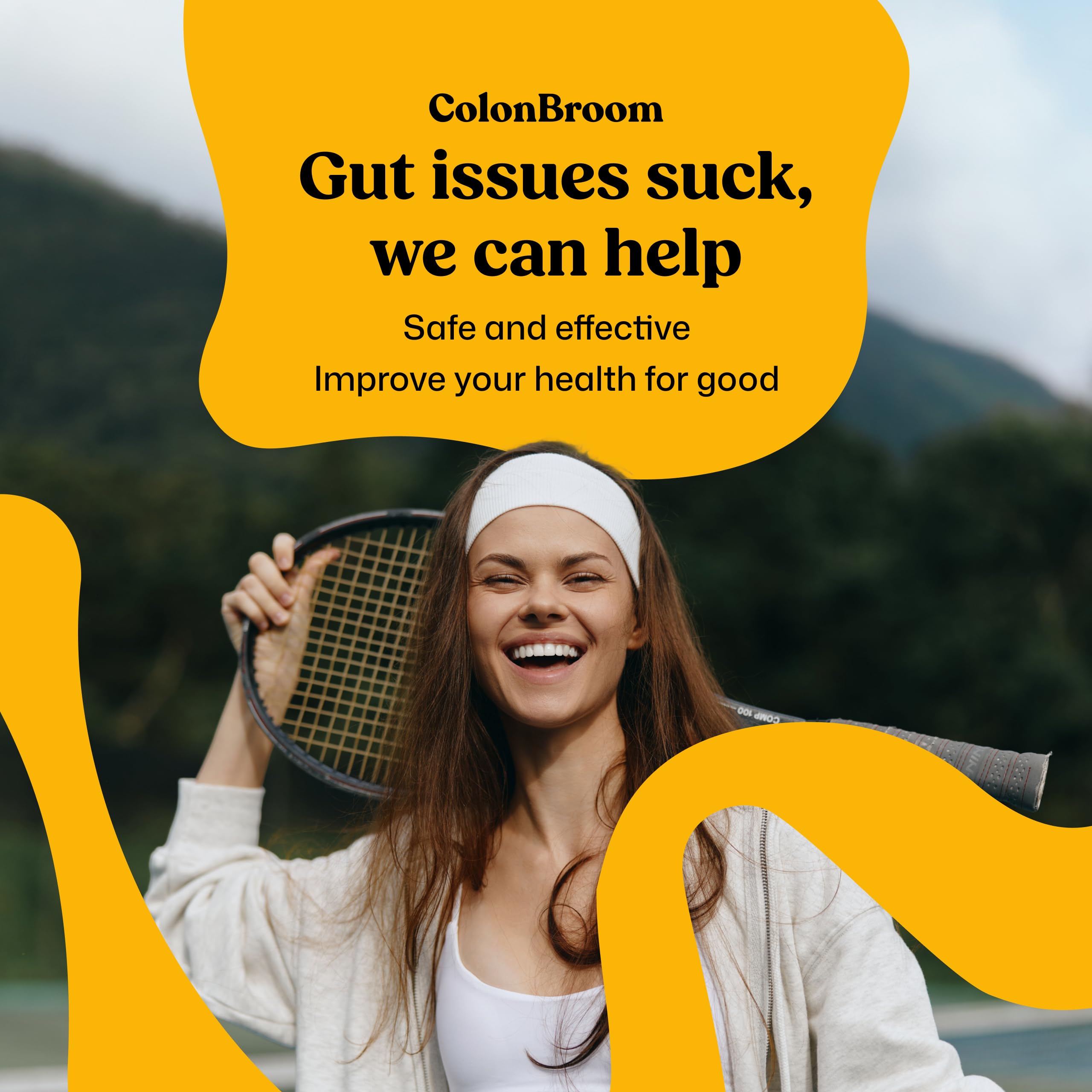 ColonBroom envase 50 porciones, práctico para uso diario.