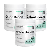 ColonBroom psilio fresa en vaso, bebida de fibra para bienestar intestinal.