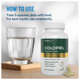 Colopril empaque: caja segura y fácil de almacenar.