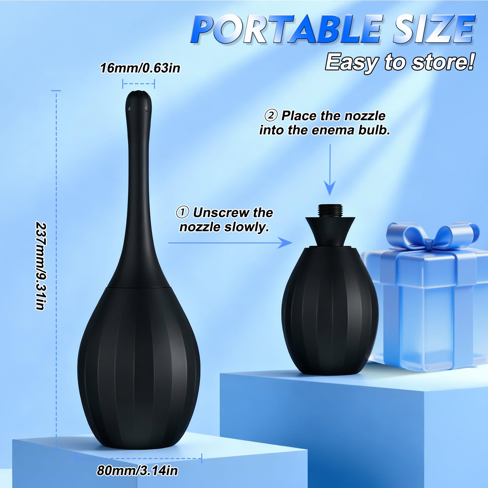 ColorfulParadise Enemas Anal diseño ergonómico para manejo cómodo