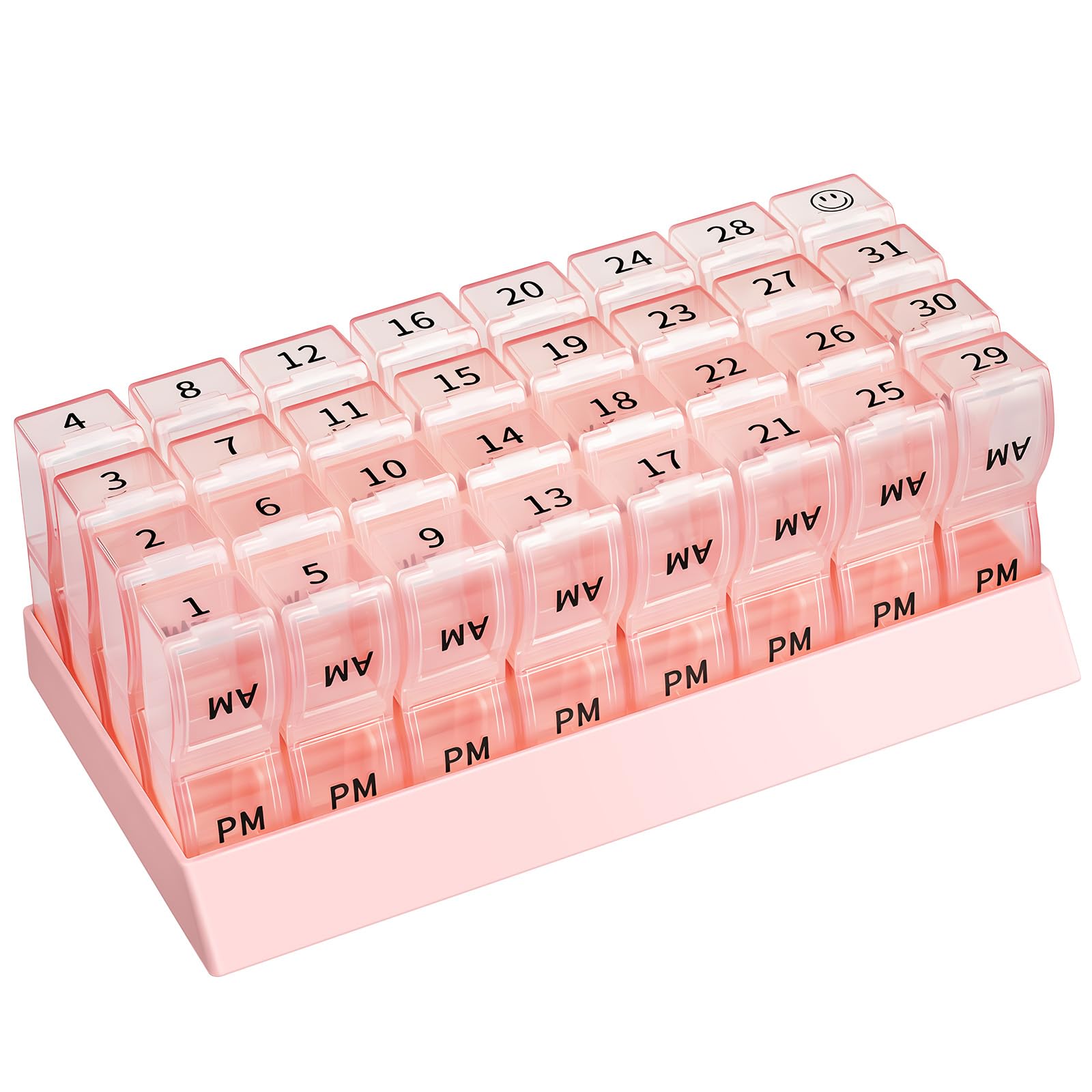 ColorWING Organizador de pastillas mensual compacto para viaje diario.