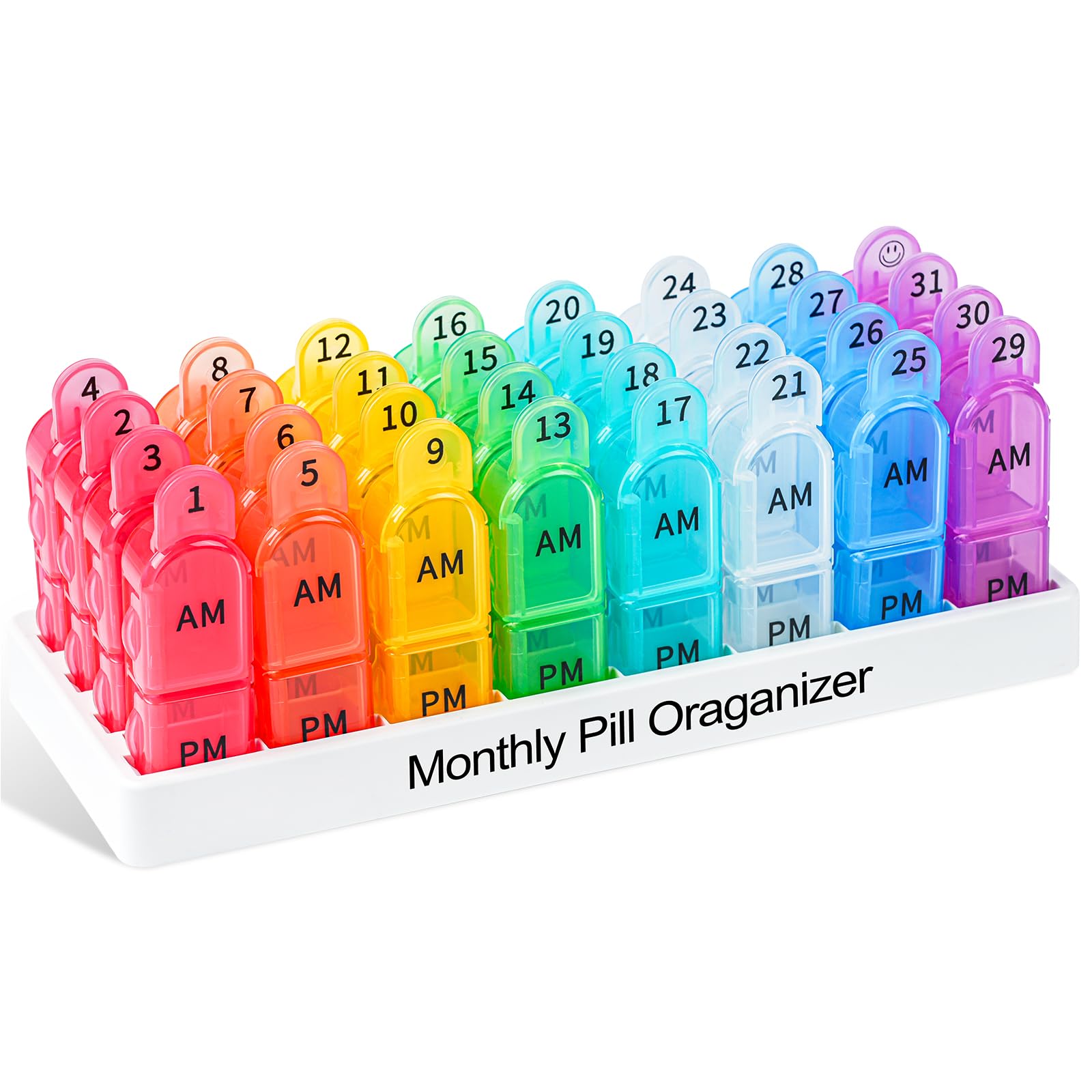 colorwing organizador de píldoras gen2 con tapas seguras para uso diario.