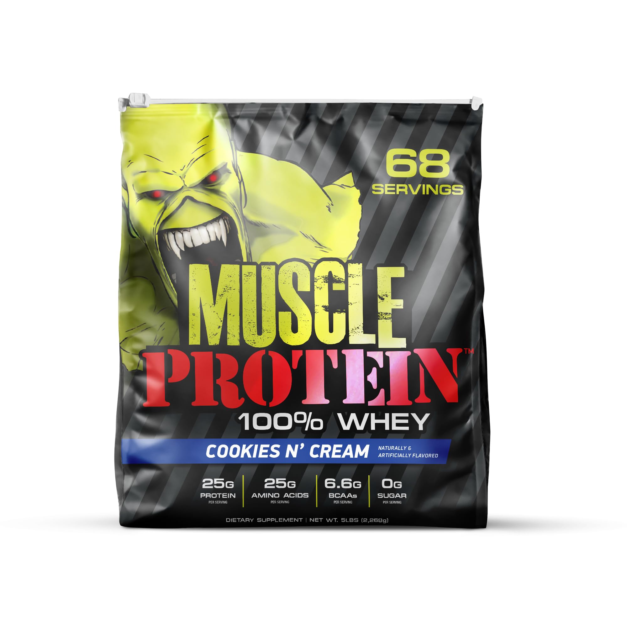COLOSSAL LABS Muscle Whey en bote, proteína de rápida disolución para batidos.