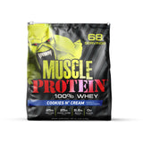 COLOSSAL LABS Muscle Whey en bote, proteína de rápida disolución para batidos.
