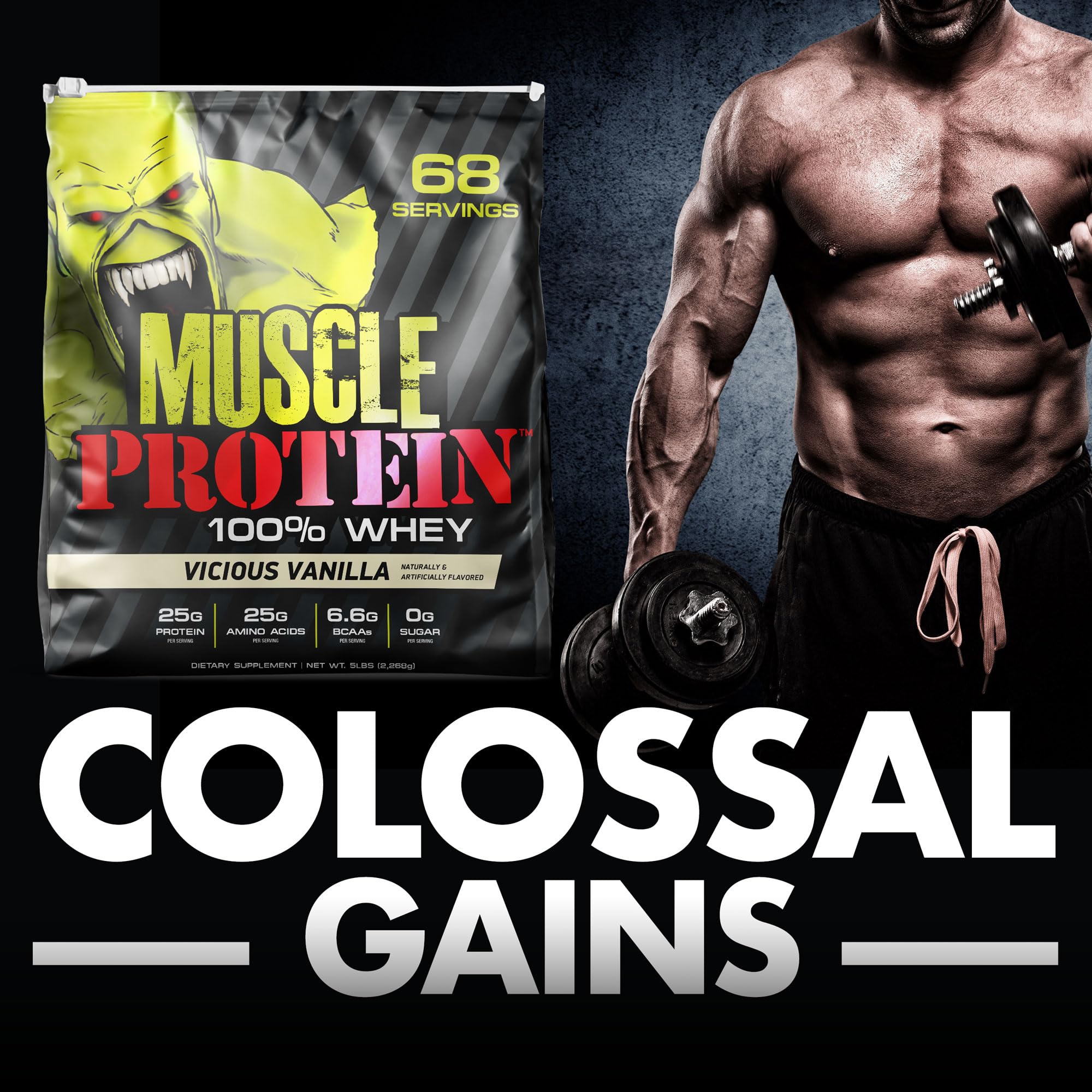 COLOSSAL LABS 5 lb de proteína: porciones para regímenes activos.