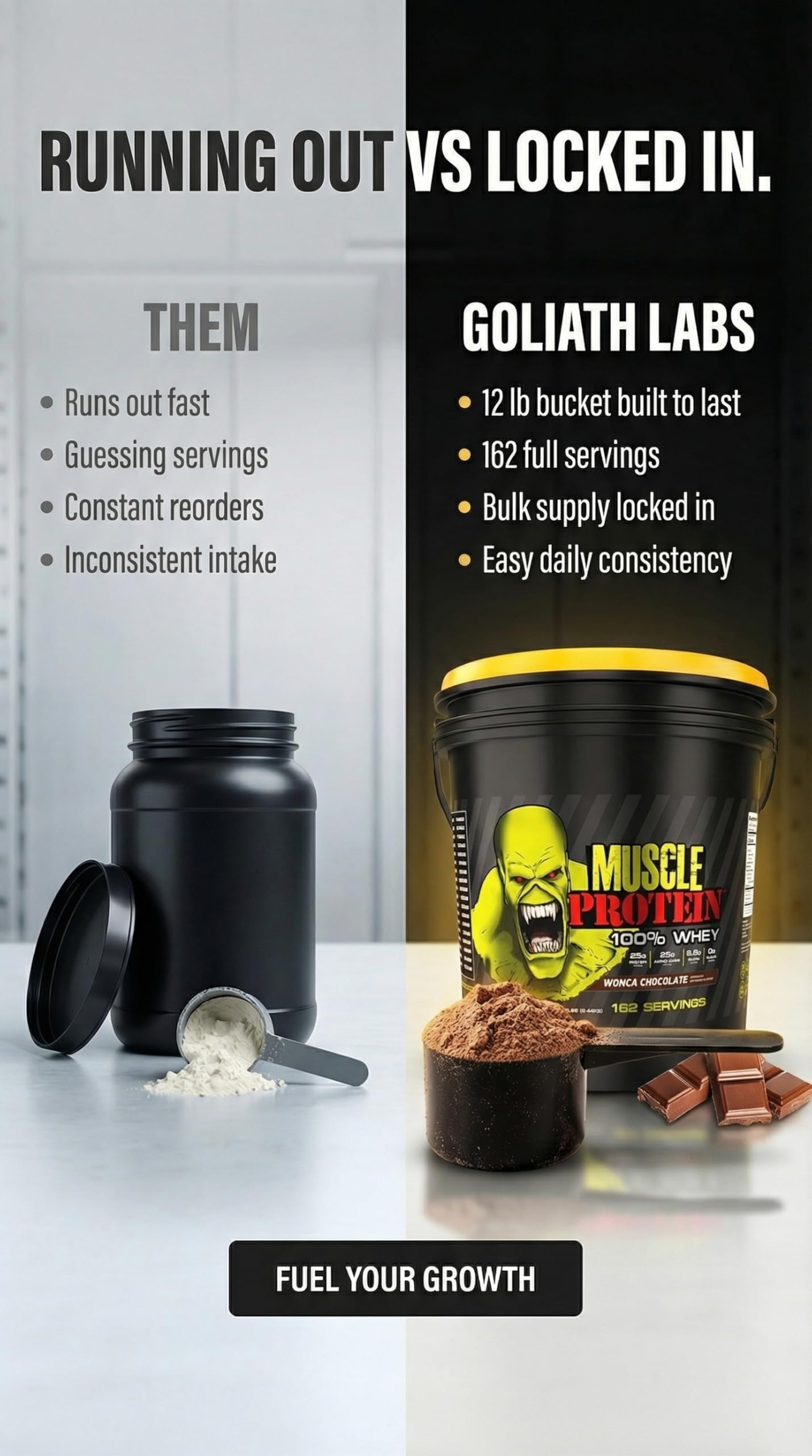 COLOSSAL LABS Disolución rápida en cualquier leche para conveniencia.