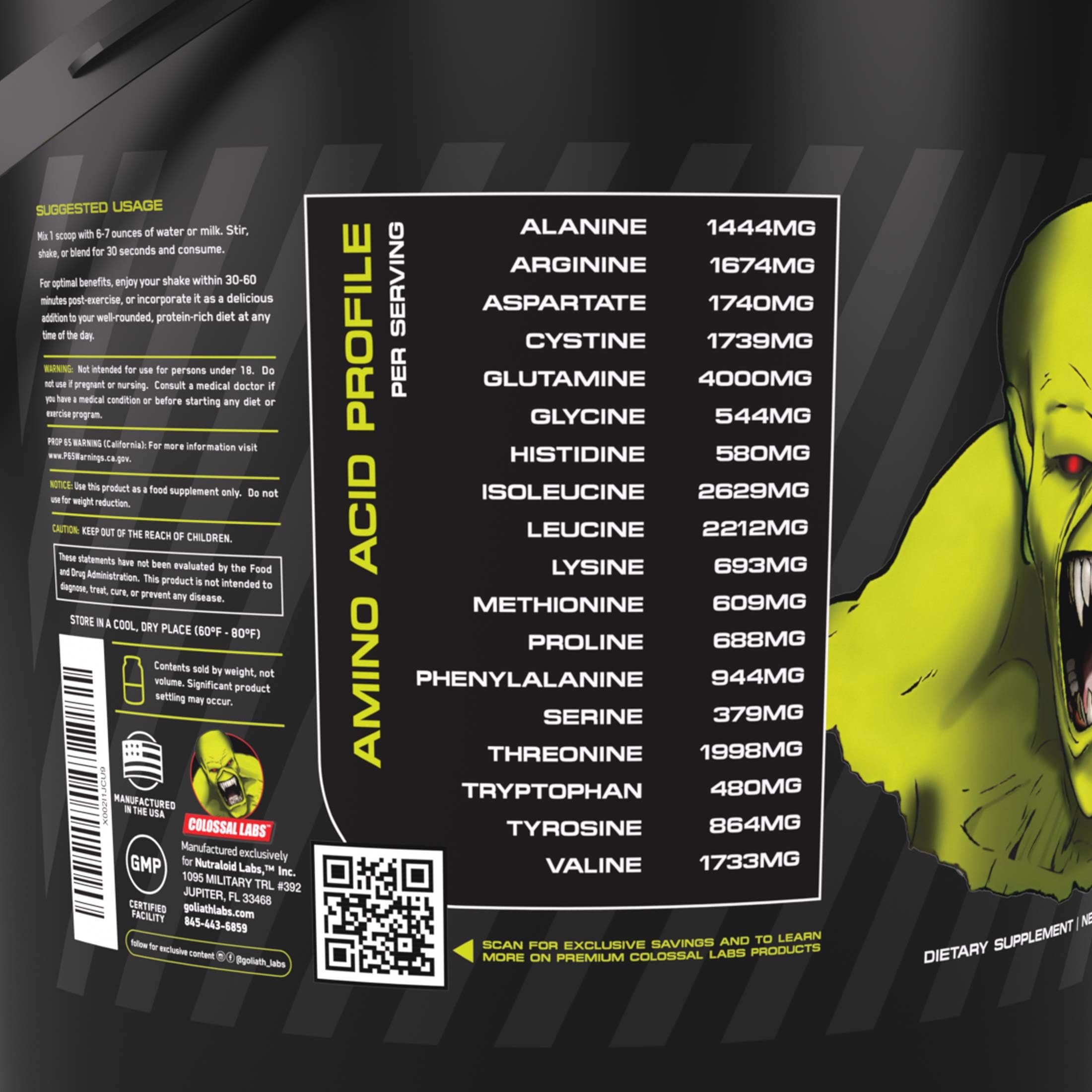 COLOSSAL LABS Preparación rápida para batidos cremosos.