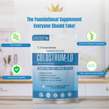 Colostrum-LD polvo etiqueta frontal muestra composición natural