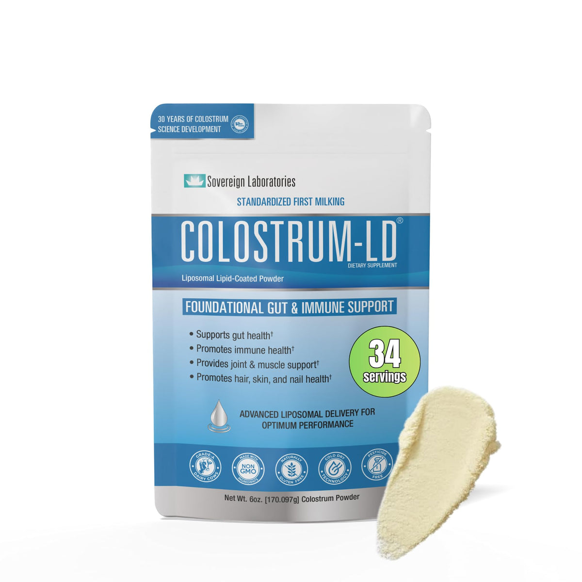 Colostrum-LD polvo frasco 170 g, posible apoyo digestivo diario